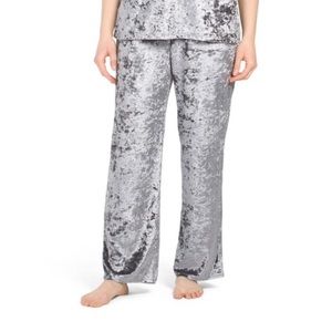 Josie Natori Grey Velvet Sleepwear Pants